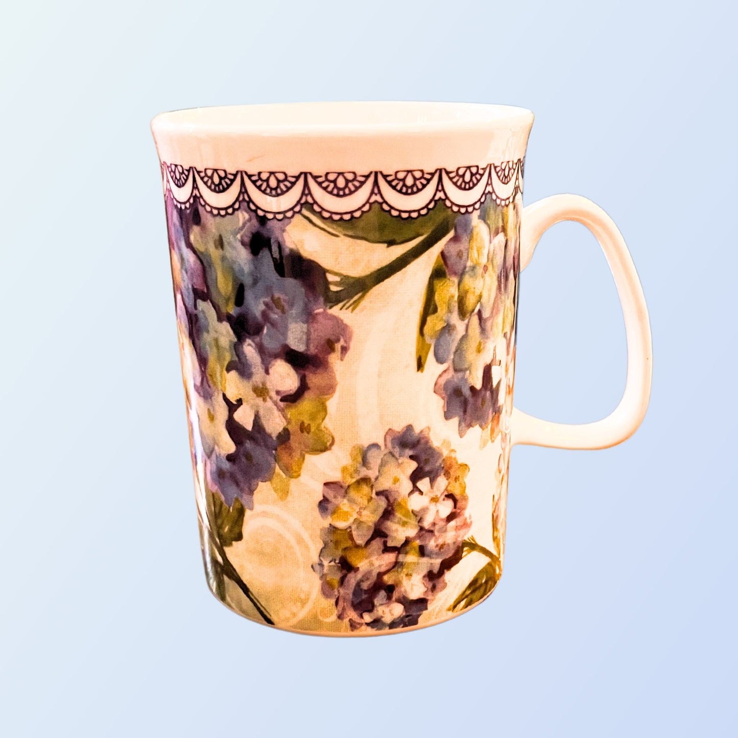 Hydrangea Fine Bone China Tea Cup