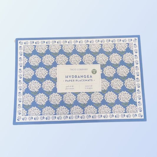 Hydrangea Paper Placemats