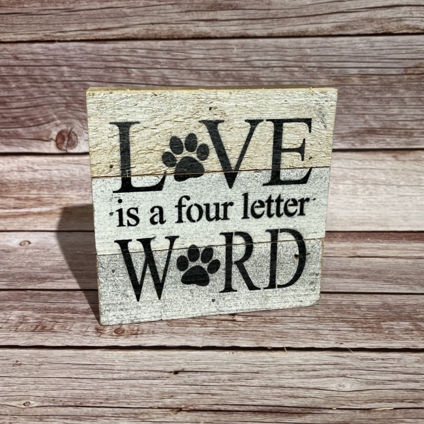 Paw Print Love Box Sign