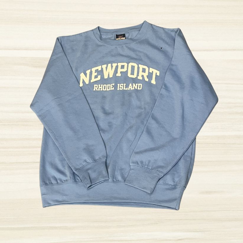 Newport, RI Fleece Crewneck Sweatshirt, Columbia Blue