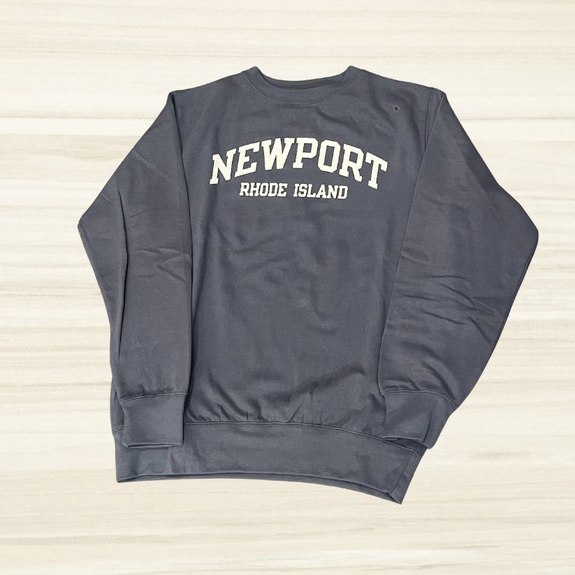 Newport, RI Fleece Crewneck Sweatshirt, Lake Blue