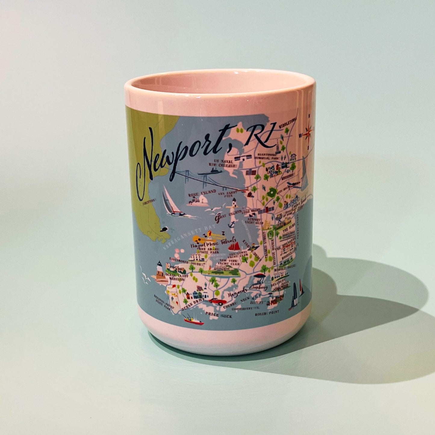 Newport RI Map Mug