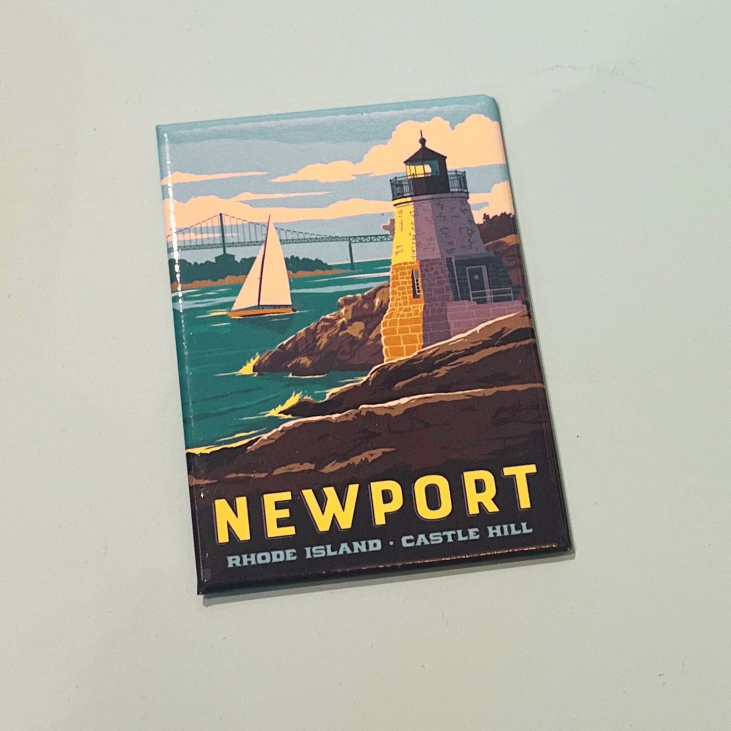 Newport RI Castle Hill Square Magnet