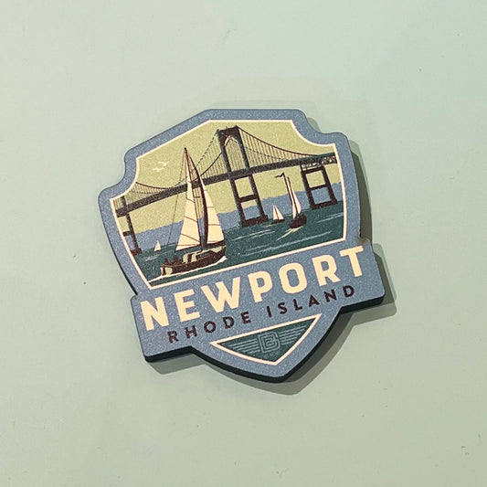 Newport RI Pell Bridge Emblem Magnet