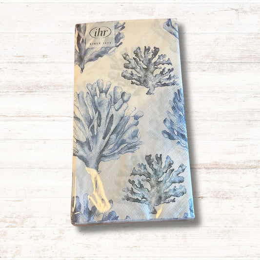 Blue and White Beach Coral Napkins
