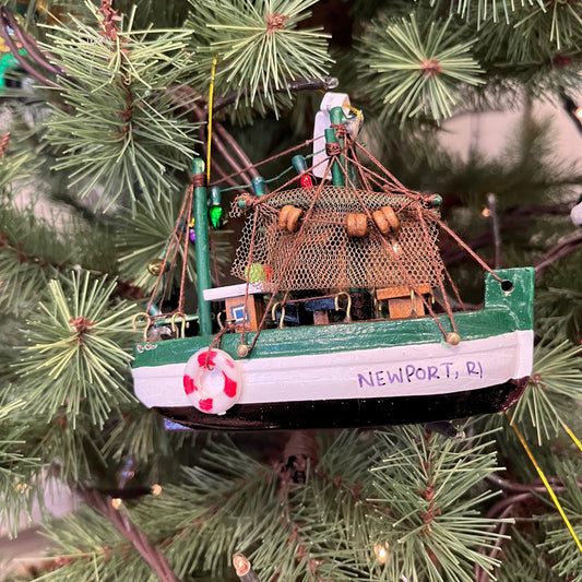 Newport, RI Fishing Boat Ornament