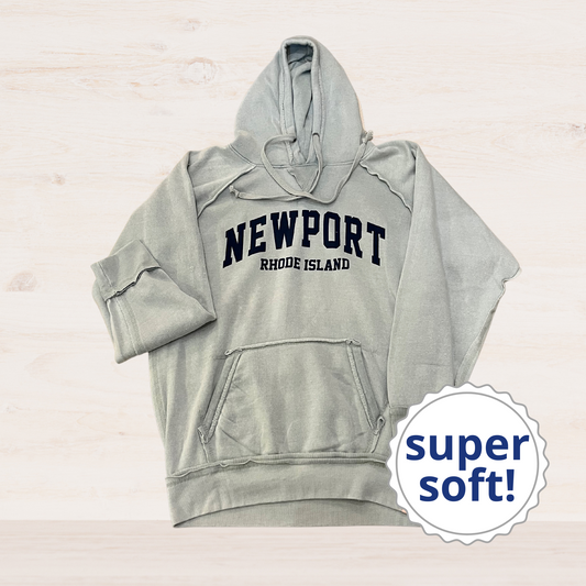 Newport, RI Super Soft Hoodie, Sage
