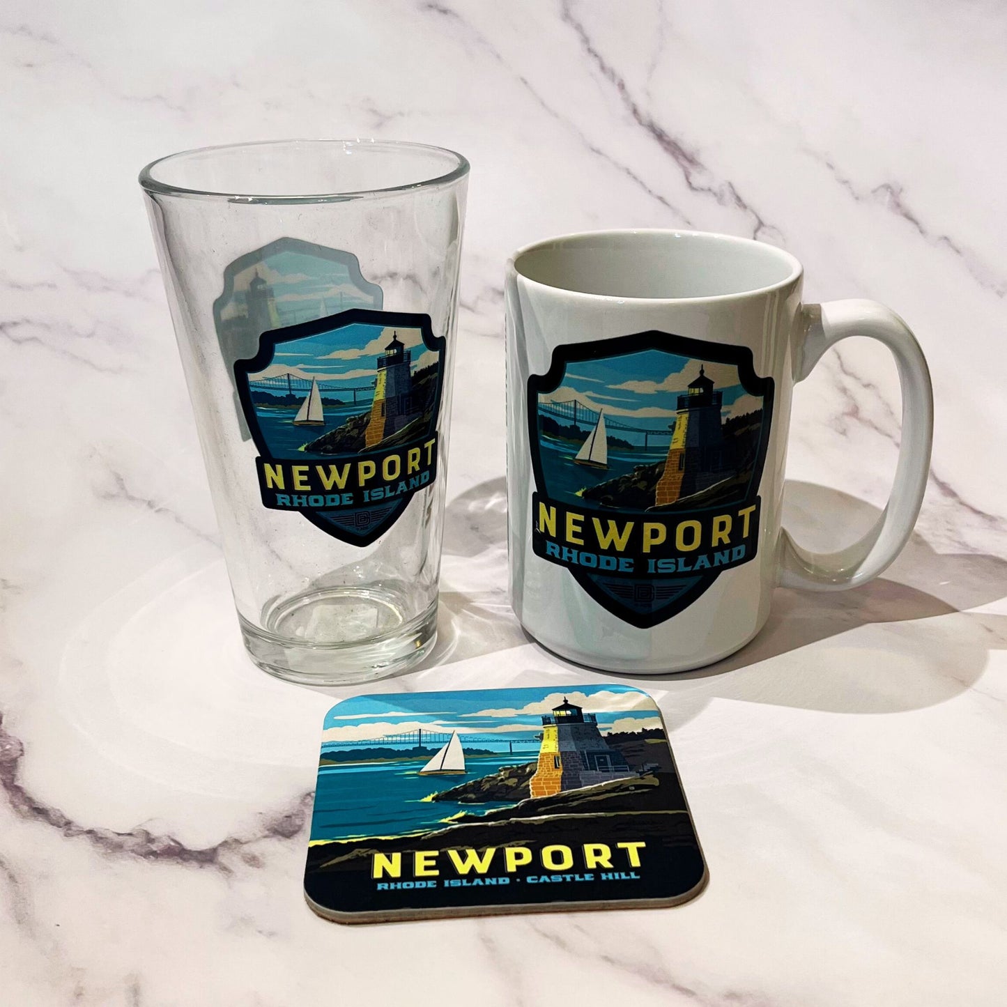 Newport RI Castle Hill Emblem Mug