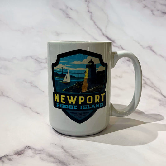 Newport RI Castle Hill Emblem Mug