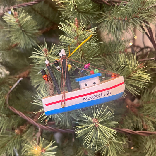 Newport, RI Fishing Boat Ornament