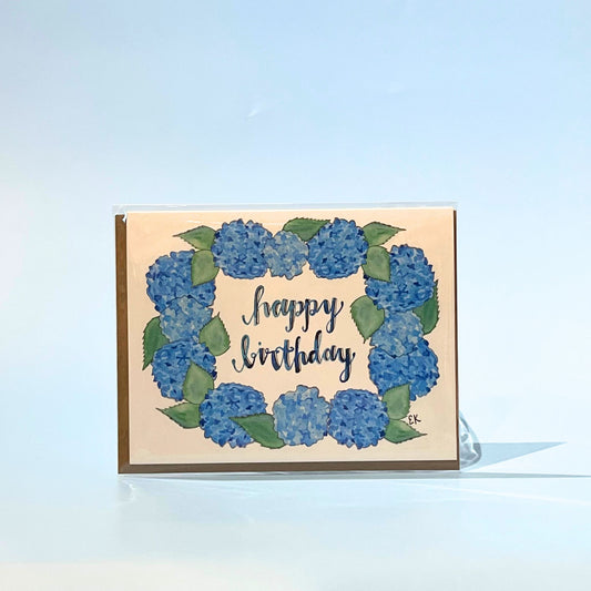 Hydrangea Happy Birthday Card