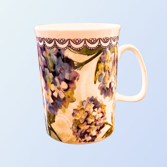 Hydrangea Fine Bone China Tea Cup
