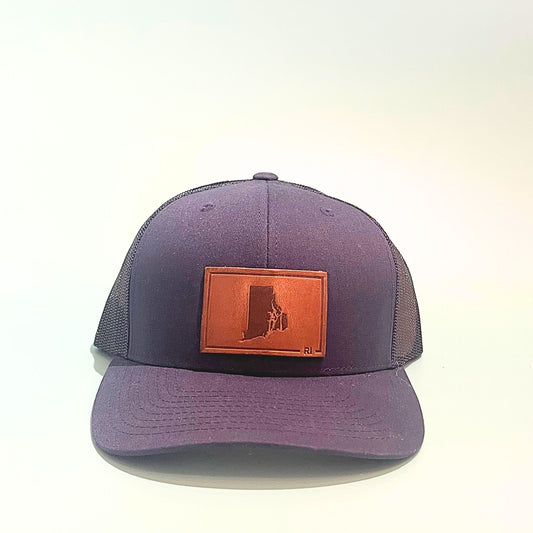 RI State Silhouette Cap, Navy