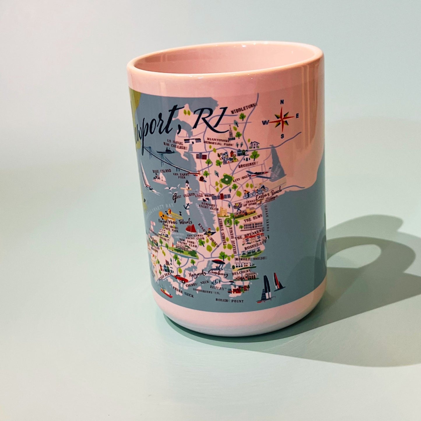 Newport RI Map Mug