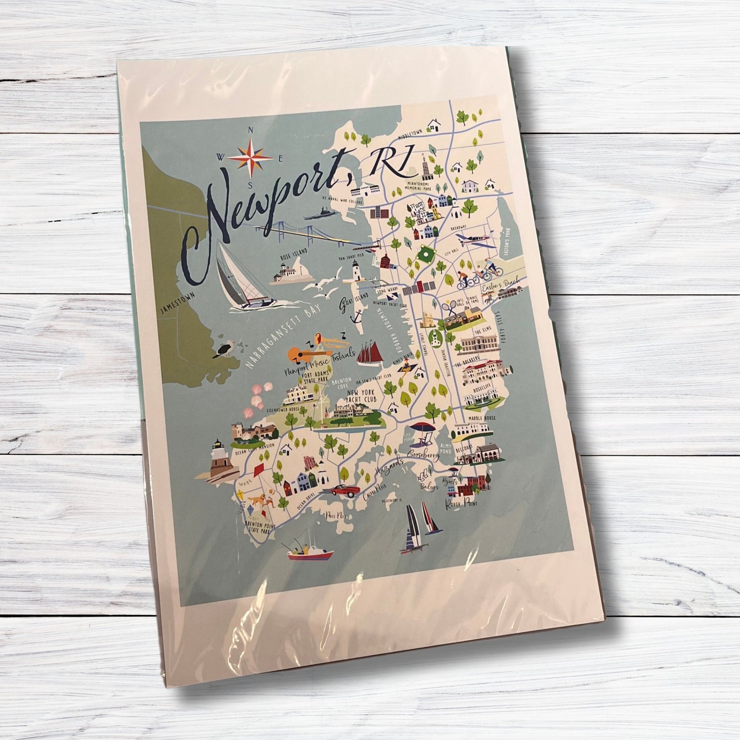 Newport RI Map Print