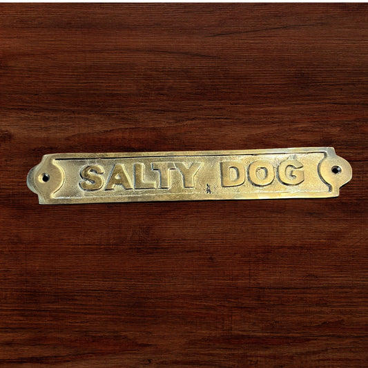 'Salty Dog" Brass Plaque