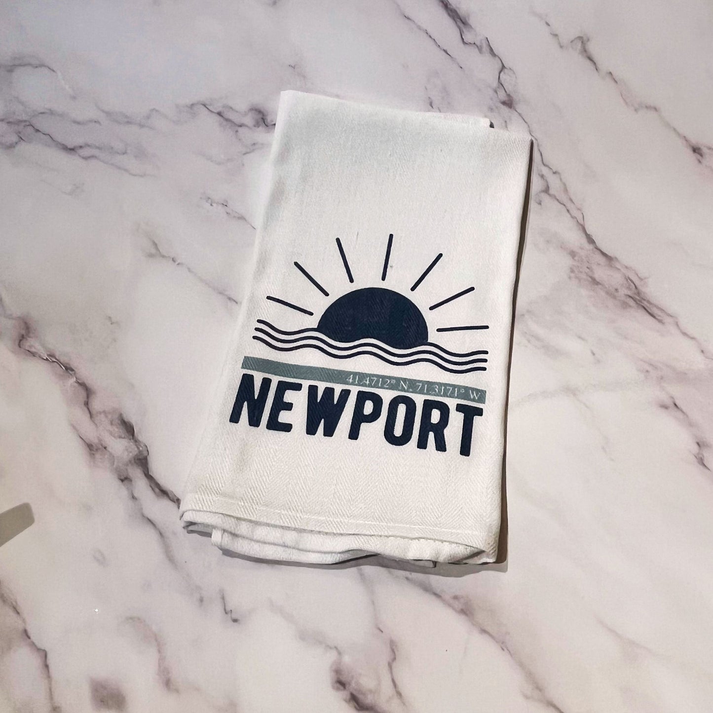 Newport RI Coordinate Sunshine Dishtowel