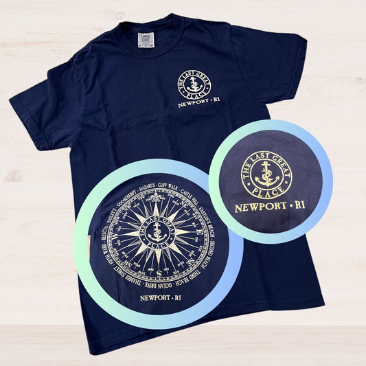 Newport Compass T-Shirt, Navy