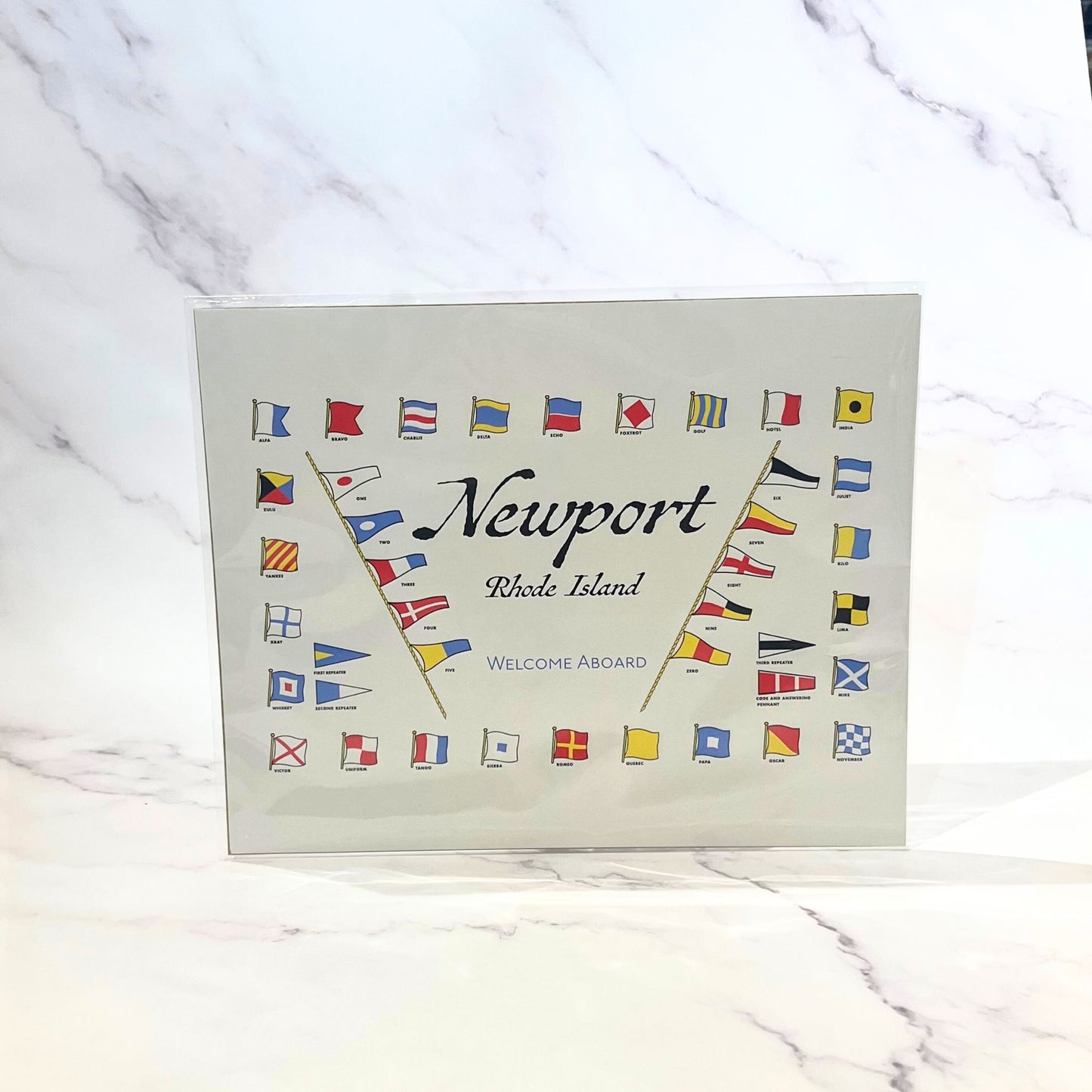 Newport RI Sailing Flags A-Z Print