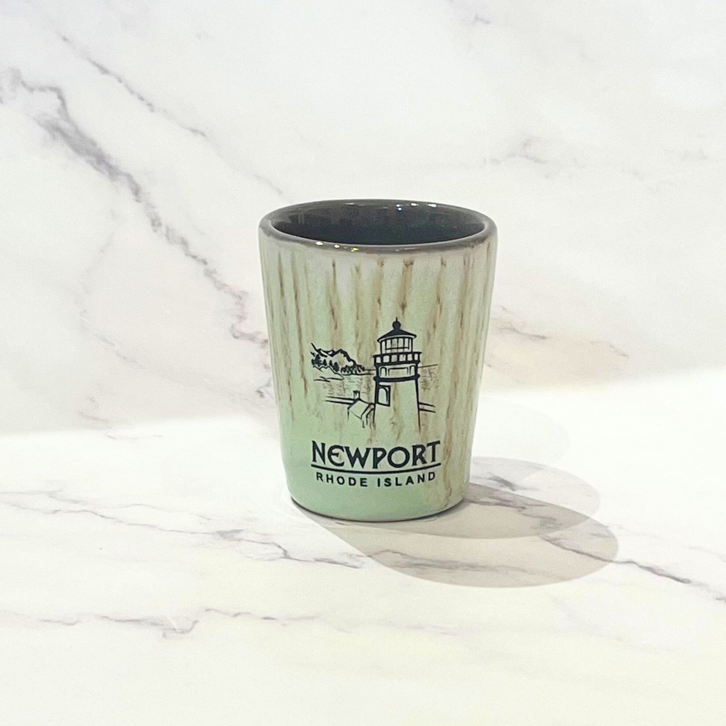 Newport RI Lighthouse Ceramic Shot Glass