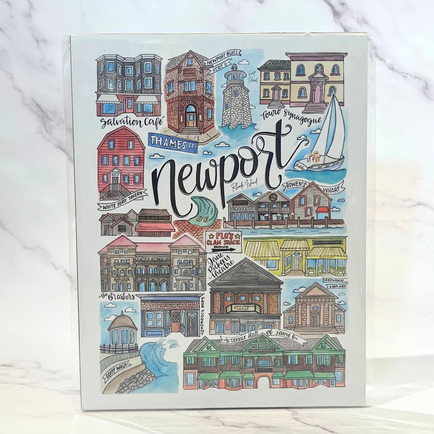 Newport RI Watercolor Print