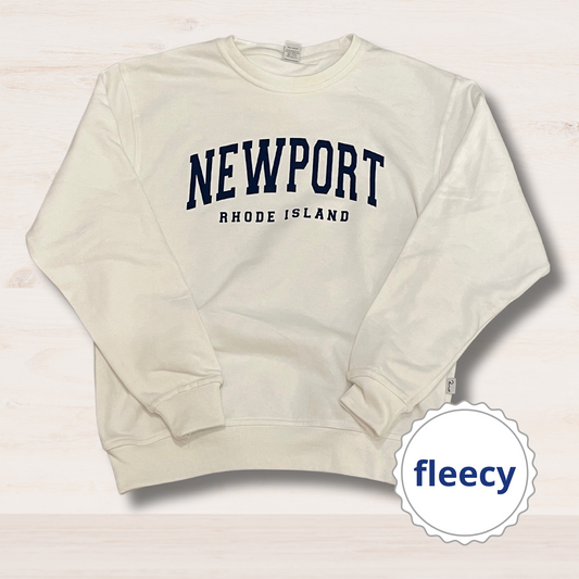 Newport Soft Fleece Crewneck Sweatshirt - White